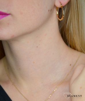 Złote kolczyki koła 585 kolczyki koła  kolczyki koła ze złota 585 , Kolczyki złote w Sklepie z Biżuterią zegarki-diament.pl✓ Piękne i Eleganckie Kolczyki dla Kobiet  (3).JPG